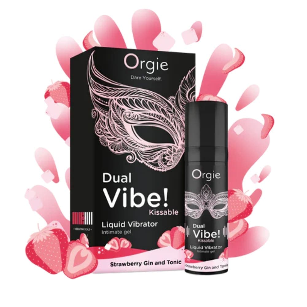 Dual Vibe Strawberry Gin and Tonic Течен вибратор за двойки